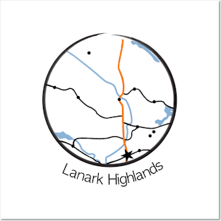 Lanark Highlands round map Posters and Art